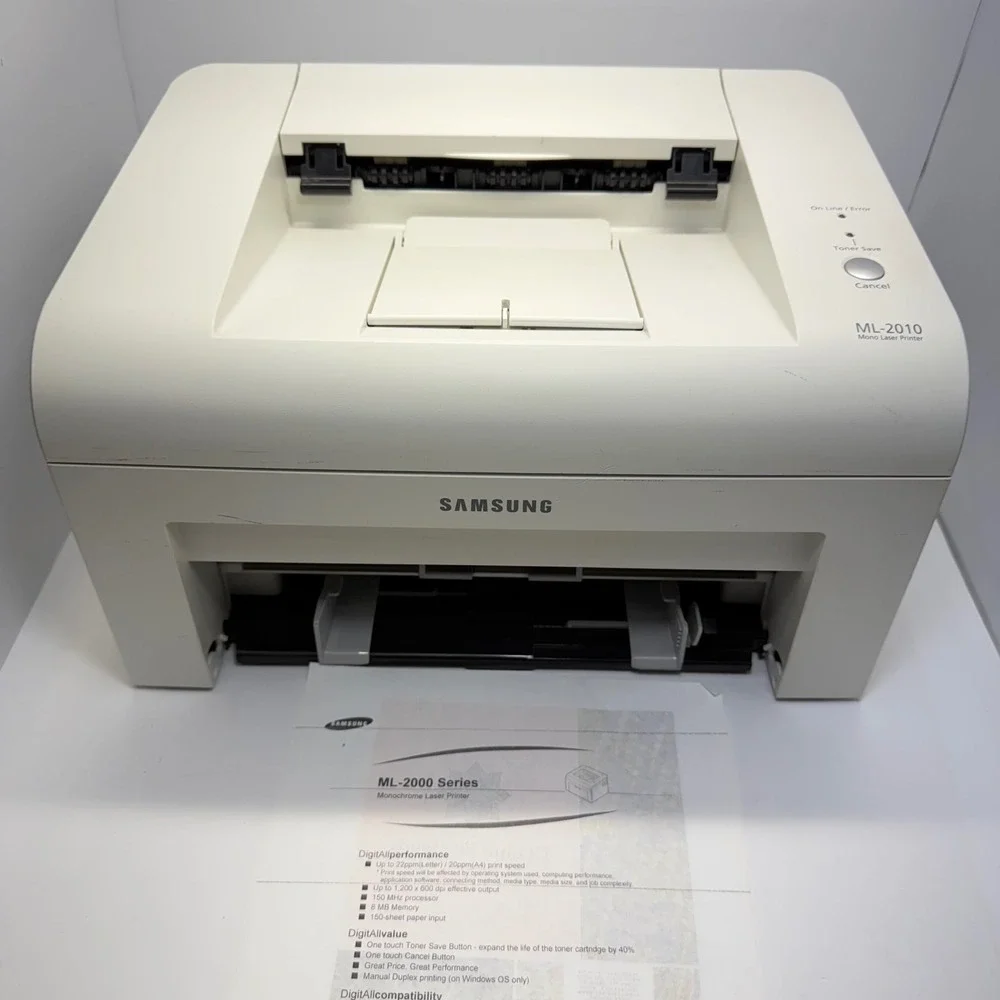 Samsung ML-2010 Mono Laser Printer OS White‎ Compact Monochrome ML-2010 6k Count